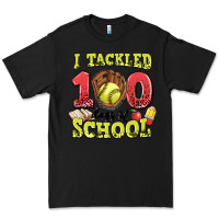 Black i tackled days of school softball Premium Tee - LillyAllenDesigns