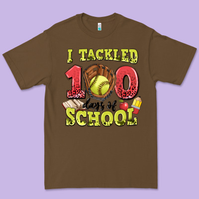 I Tackled Days Of School Softball Premium Tee Designed By Lillyallendesigns