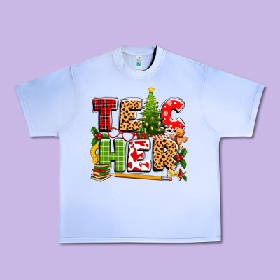 Teacher Christmas Urban Heavy Tee Designed By Texasbilliewilder