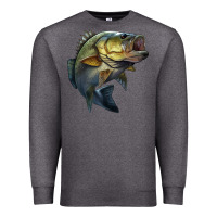 Charcoal Heather jumping bass Premium Sweatshirt - LillyAllenDesigns