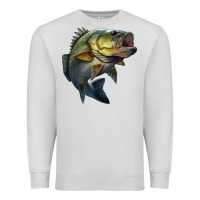 Dove Grey jumping bass Premium Sweatshirt - LillyAllenDesigns
