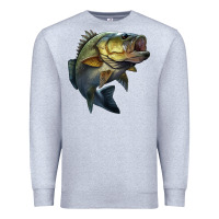 Heather Grey jumping bass Premium Sweatshirt - LillyAllenDesigns