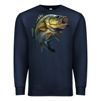 Navy jumping bass Premium Sweatshirt - LillyAllenDesigns