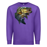 Purple jumping bass Premium Sweatshirt - LillyAllenDesigns