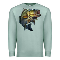Seafoam jumping bass Premium Sweatshirt - LillyAllenDesigns