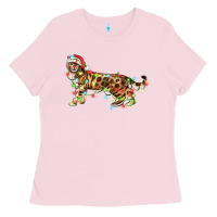 Bubblegum Pink christmas bengal cat Ladies Tee - LillyAllenDesigns