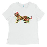 White christmas bengal cat Ladies Tee - LillyAllenDesigns
