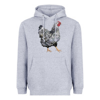 Heather Grey wyandotte chicken Heavyweight Hoodie - LillyAllenDesigns