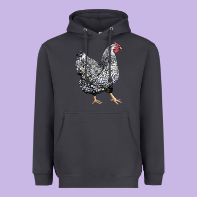 Wyandotte Chicken Heavyweight Hoodie Designed By Lillyallendesigns