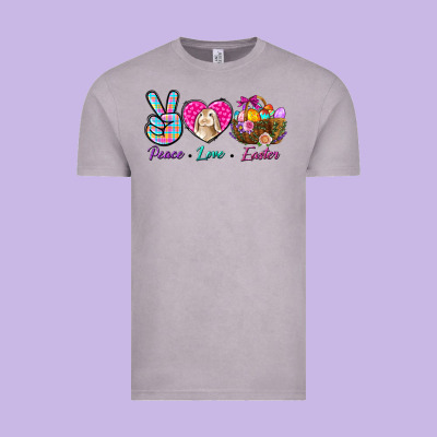 Peace Love Easter Vintage Tee Designed By Nancycooperartshop