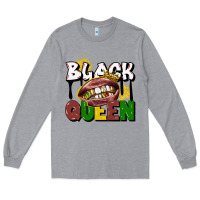 Heather Grey black queen Long Sleeve Tee - CowGirlArtShop