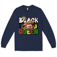 Navy black queen Long Sleeve Tee - CowGirlArtShop