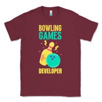 Burgundy Bowling Games Developer Classic Tee - lanVoArt