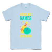 Dusty Blue Bowling Games Developer Classic Tee - lanVoArt
