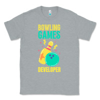Heather Grey Bowling Games Developer Classic Tee - lanVoArt