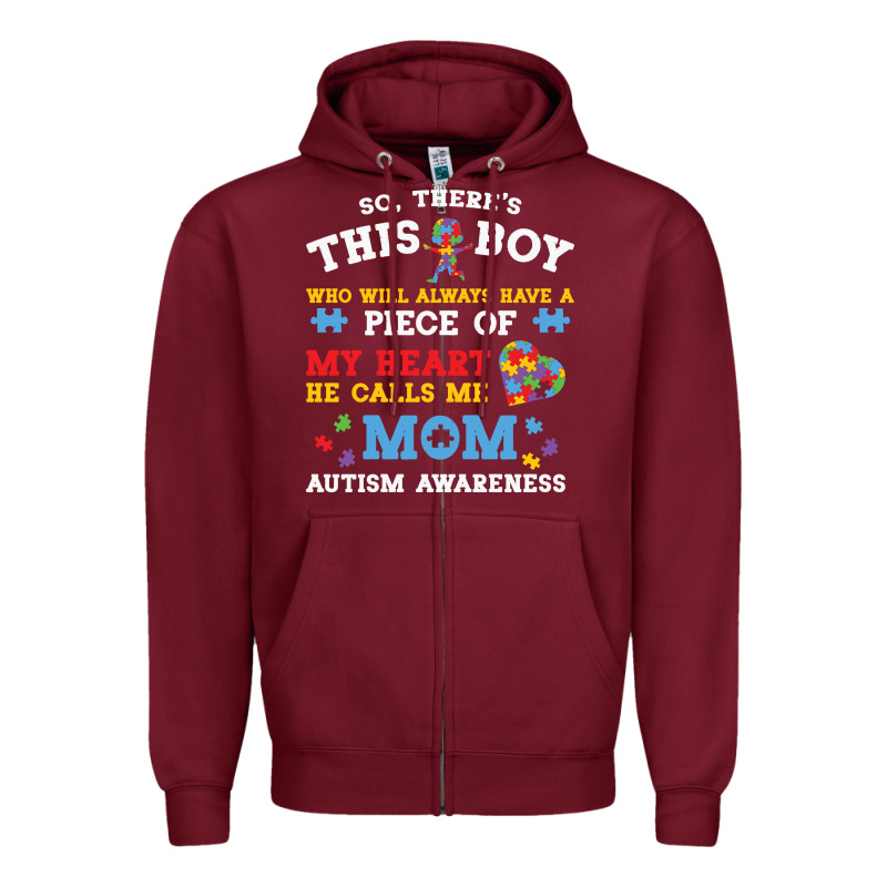 Lil Autism Mom Zipper Hoodie by CowhideDigitalArt | Teevron