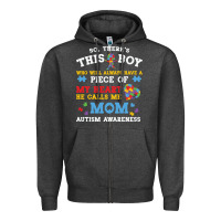 Charcoal Heather LIL Autism Mom Zipper Hoodie - CowhideDigitalArt