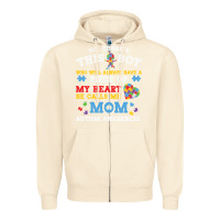 Sandshell LIL Autism Mom Zipper Hoodie - CowhideDigitalArt