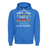 True Royal LIL Autism Mom Zipper Hoodie - CowhideDigitalArt