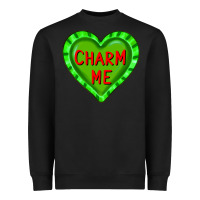 Black valentine's day hearts Heavyweight Sweatshirt - FaDigitalArtStudio