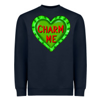 Navy valentine's day hearts Heavyweight Sweatshirt - FaDigitalArtStudio
