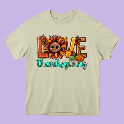 Love Thanksgiving Bbs Heavy Core Tee Designed By Bundleandbundleshop