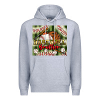 Heather Grey baseball brother tumbler Premium Hoodie - BundleAndBundleShop