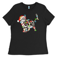 Black christmas american shorthair cat Ladies Tee - LillyAllenDesigns
