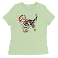 Matcha christmas american shorthair cat Ladies Tee - LillyAllenDesigns