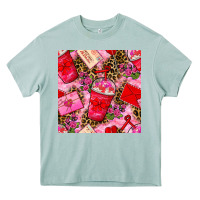 Arona valentines day coffee cups and love letter with xoxo and leopard seaml Heavy Core Tee - BundleAndBundleShop