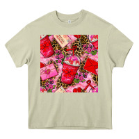Mossy valentines day coffee cups and love letter with xoxo and leopard seaml Heavy Core Tee - BundleAndBundleShop
