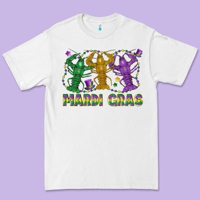 Mardi Gras Crawfish Premium Tee Designed By Lillyallendesigns