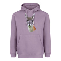 Lavender Guanaco Llama Head Heavyweight Hoodie - LillyAllenDesigns