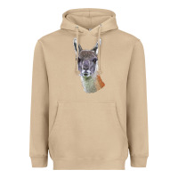 Mushroom Guanaco Llama Head Heavyweight Hoodie - LillyAllenDesigns