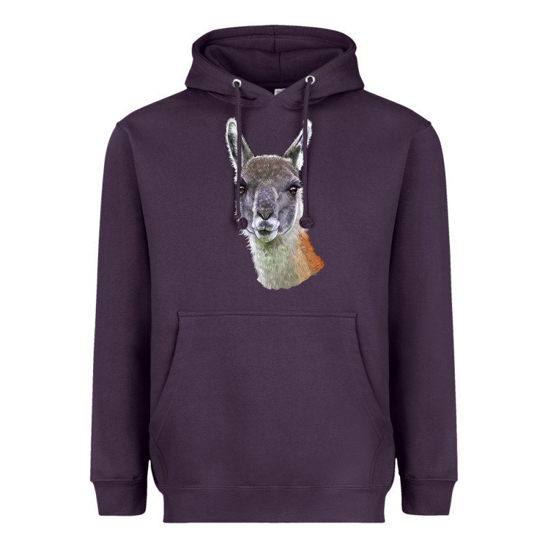 Guanaco Llama Head Heavyweight Hoodie by LillyAllenDesigns | Teevron