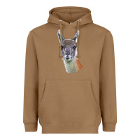 Toasted Coconut Guanaco Llama Head Heavyweight Hoodie - LillyAllenDesigns