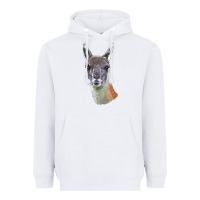 White Guanaco Llama Head Heavyweight Hoodie - LillyAllenDesigns