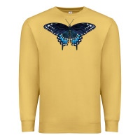 Antique Gold Black Swallowtail Butterfly Premium Sweatshirt - LillyAllenDesigns