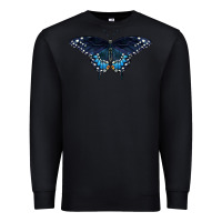Black Black Swallowtail Butterfly Premium Sweatshirt - LillyAllenDesigns