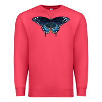 Cardinal Black Swallowtail Butterfly Premium Sweatshirt - LillyAllenDesigns