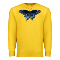 Lemon Black Swallowtail Butterfly Premium Sweatshirt - LillyAllenDesigns