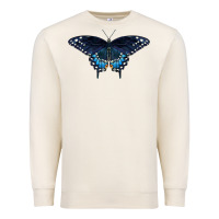 Sandshell Black Swallowtail Butterfly Premium Sweatshirt - LillyAllenDesigns