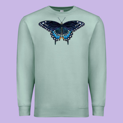 Black Swallowtail Butterfly Premium Sweatshirt Designed By Lillyallendesigns