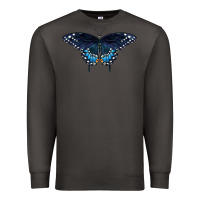 Smoke Black Swallowtail Butterfly Premium Sweatshirt - LillyAllenDesigns
