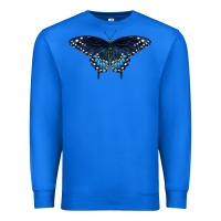 True Royal Black Swallowtail Butterfly Premium Sweatshirt - LillyAllenDesigns