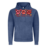 Vintage Denim Happy Valentine's Day paws Valentine's Day Vintage Hoodie - HowdyJamesFarm