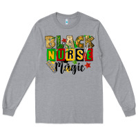 Heather Grey black nurse magic juneteenth Long Sleeve Tee - CowGirlArtShop