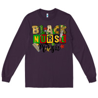 Plum black nurse magic juneteenth Long Sleeve Tee - CowGirlArtShop