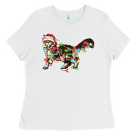 White christmas christmas maine coon cat cat Ladies Tee - LillyAllenDesigns