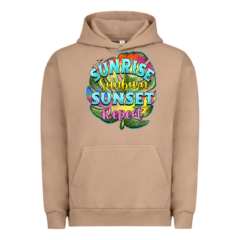 Sunrise Sunburn Sunset Repeat Urban Hoodie by BarkalooDesign | Teevron
